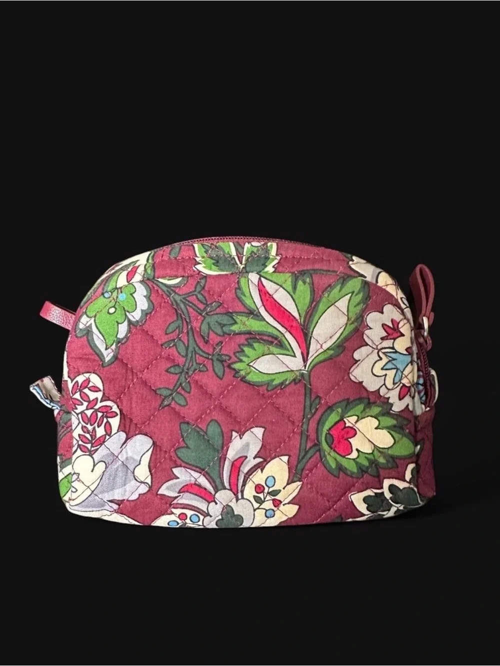 Vera Bradley Bordeaux Blooms Makeup Bag